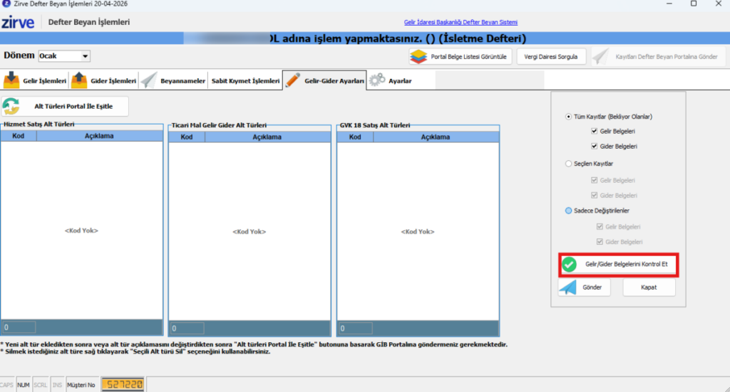 gelir-gider-belgelerini-kontrol-et-1024x551 Nasıl Yapılır? Zirve Kullanım Kılavuzları  zirve işletme zirve defter beyan defter beyan DBS basit usül 