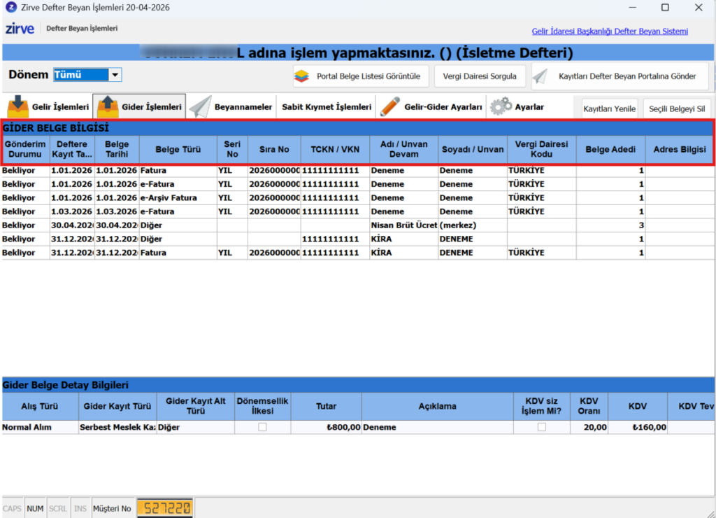 gider-belgeleri-1-1024x740 Nasıl Yapılır? Zirve Kullanım Kılavuzları  zirve işletme zirve defter beyan defter beyan DBS basit usül 