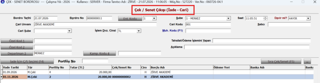 image-272-1024x266 Nasıl Yapılır? Zirve Kullanım Kılavuzları  zirveyazılım Zirve yazılım senet muhasebe çek 