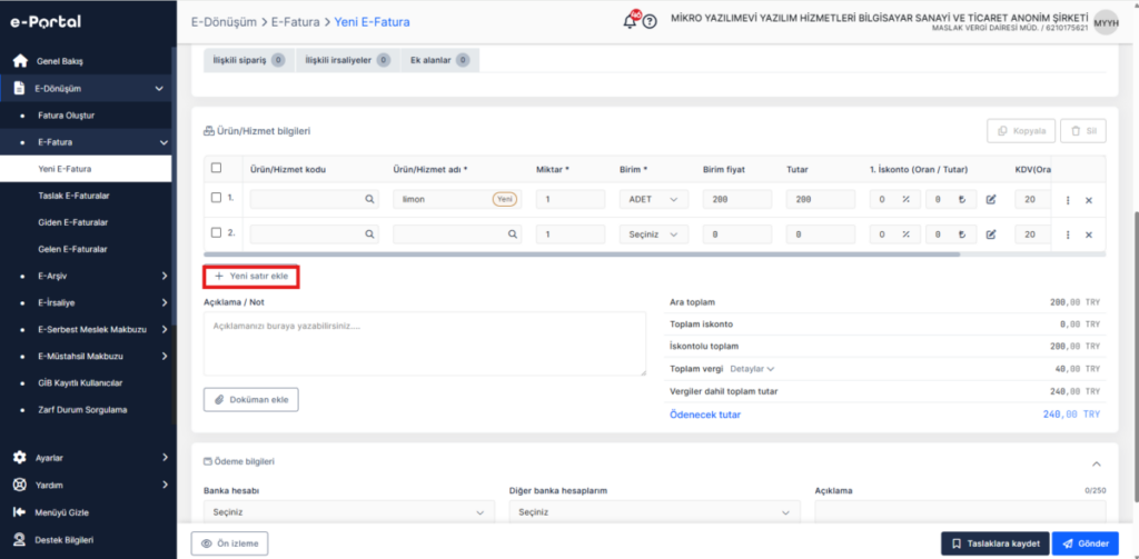 image-108-1024x503 e-Portal Nasıl Yapılır? Zirve Kullanım Kılavuzları  portal fatura e-portal e-fatura e-dönüşüm e-arşiv e fatura kesme 