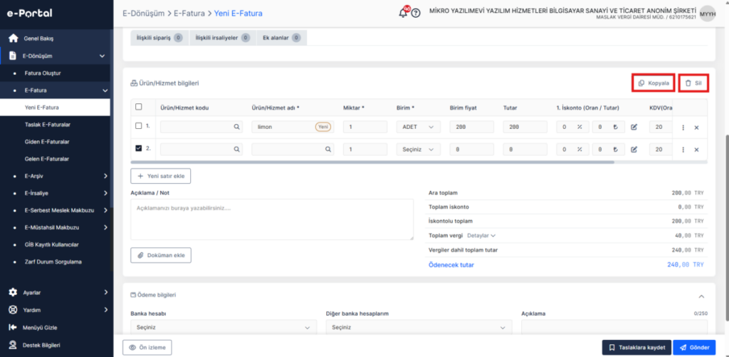 image-109-1024x501 e-Portal Nasıl Yapılır? Zirve Kullanım Kılavuzları  portal fatura e-portal e-fatura e-dönüşüm e-arşiv e fatura kesme 