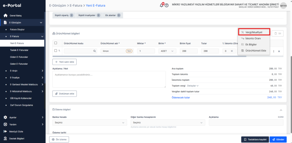 image-110-1024x501 e-Portal Nasıl Yapılır? Zirve Kullanım Kılavuzları  portal fatura e-portal e-fatura e-dönüşüm e-arşiv e fatura kesme 