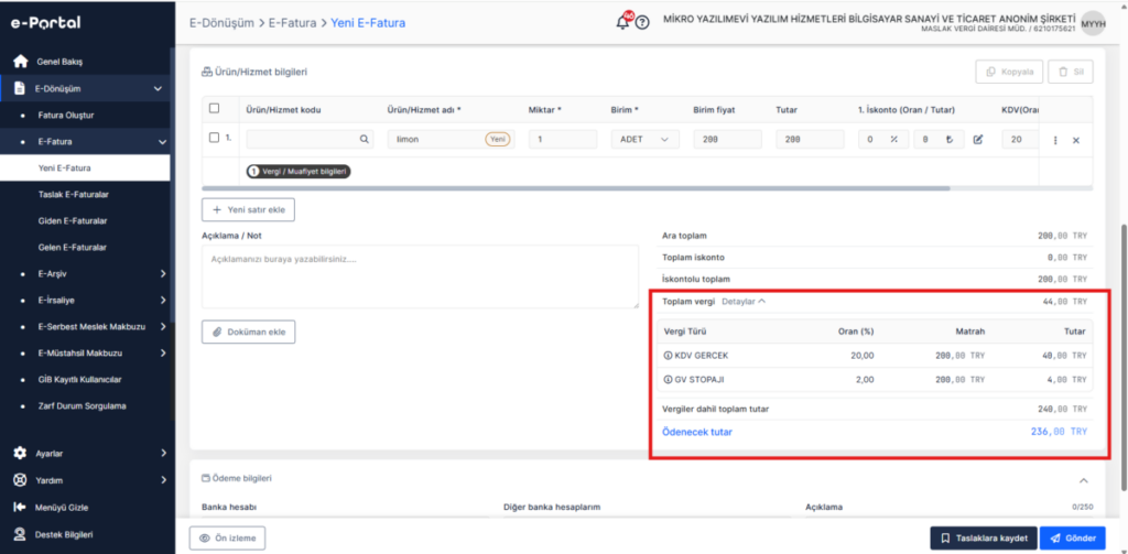 image-112-1024x503 e-Portal Nasıl Yapılır? Zirve Kullanım Kılavuzları  portal fatura e-portal e-fatura e-dönüşüm e-arşiv e fatura kesme 