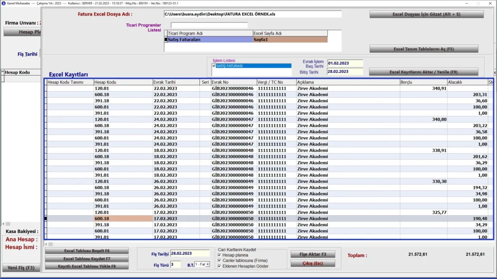 Fatura-Excel-Time-0_06_1812-1024x576 Nasıl Yapılır? Veri Aktarımları Zirve Kullanım Kılavuzları  zirveyazılım zirve yazılım Zirve nasıl yapılır muhasebe genel muhasebe fatura excel aktarım fatura excel fatura 