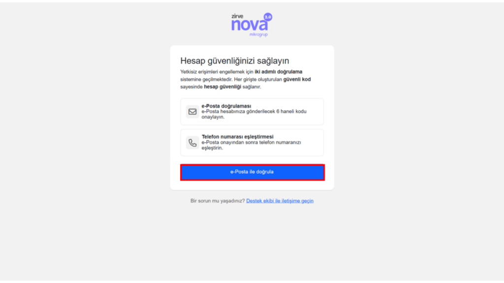image-85-1024x576 Zirve Nova  Zirve Nova 2.0 Veri Güvenliği İki Aşamalı Doğrulama Hesap Güvenliği Giriş Güvenliği Dijital Güvenlik Çift Faktörlü Kimlik Doğrulama Bulut Muhasebe Programı 