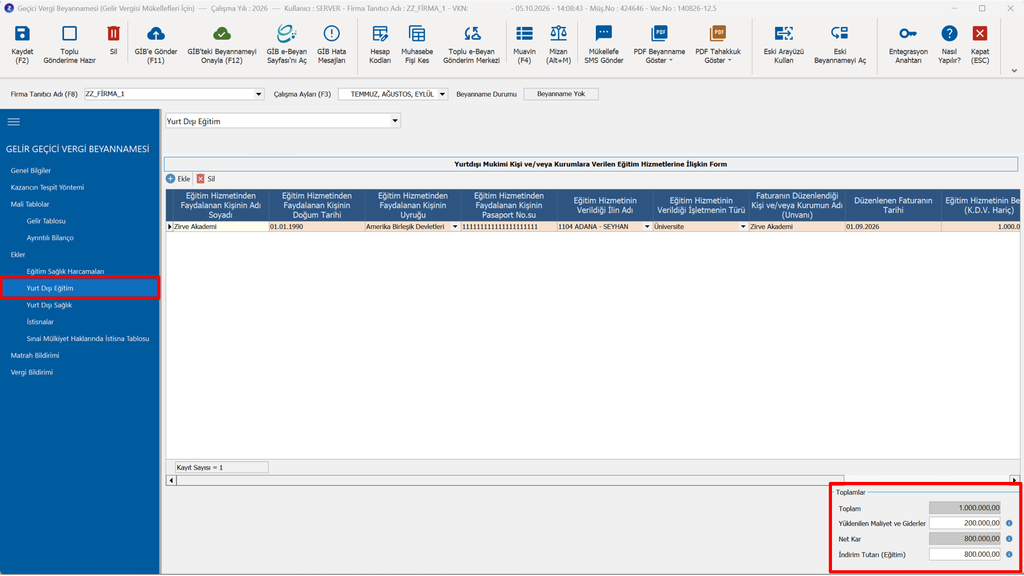 image-42-1024x576 Zirve Kullanım Kılavuzları Zirve Müşavir  zirve masaüstü GİB e-Beyan Gelir Geçici Vergi Beyannamesi hazırlama gelir geçici vergi beyannamesi geçici vergi hesaplama geçici vergi beyannamesi e-Beyan Sistemi e-Beyan Gelir Geçici Vergi e-Beyan entegrasyon anahtarı e-Beyan beyanname onaylama beyanname gönderme 